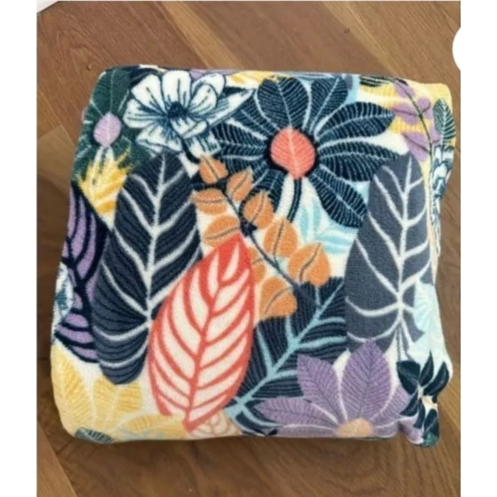 Unisex Vera Bradley Tropical Floral Fleece Throw Blanket One Size Multi-color